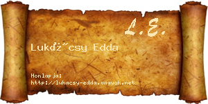 Lukácsy Edda névjegykártya